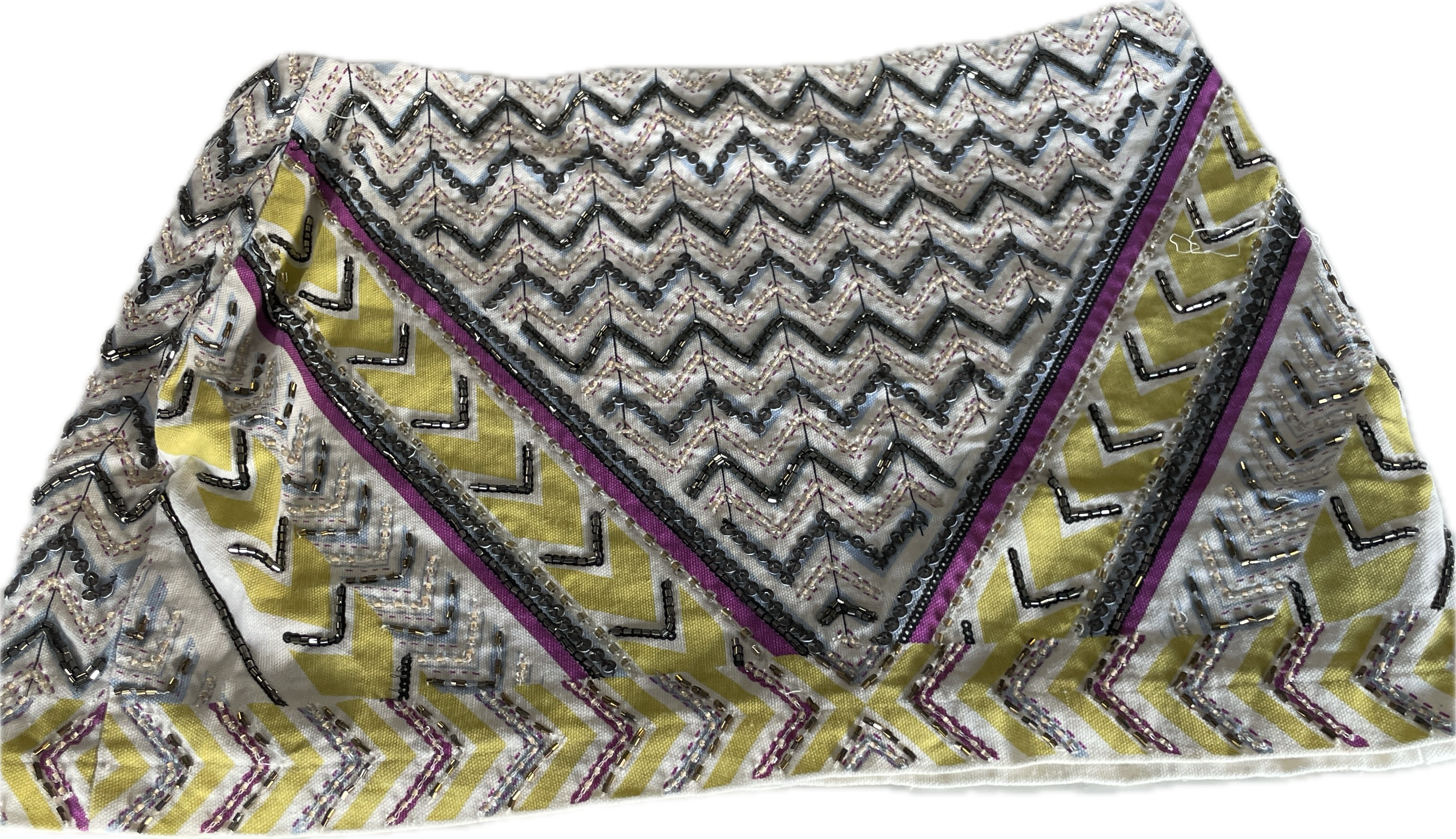 Zara Multi Beaded Mini Skirt | Beaded Detail W30 L13 SKU 5281