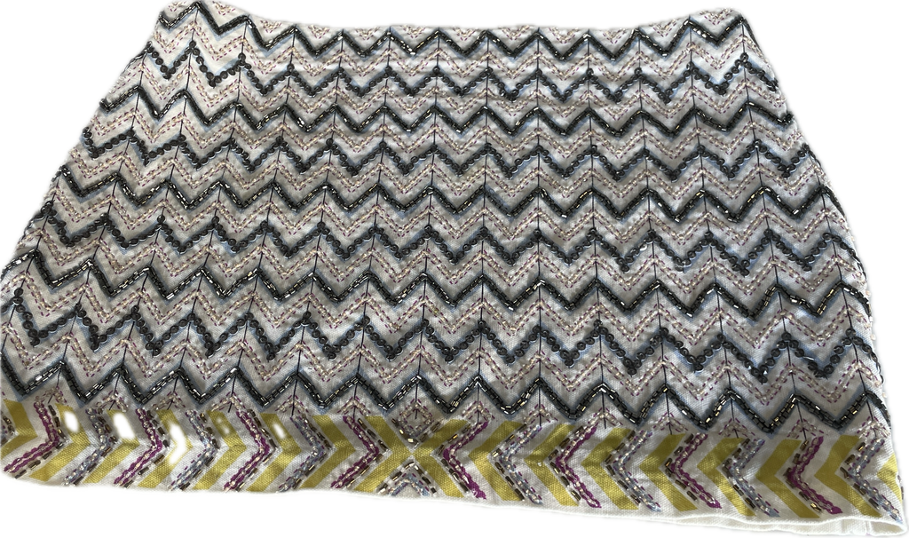 Zara multi Beaded Mini Skirt beaded detail W 30 L 13 SKU 5281