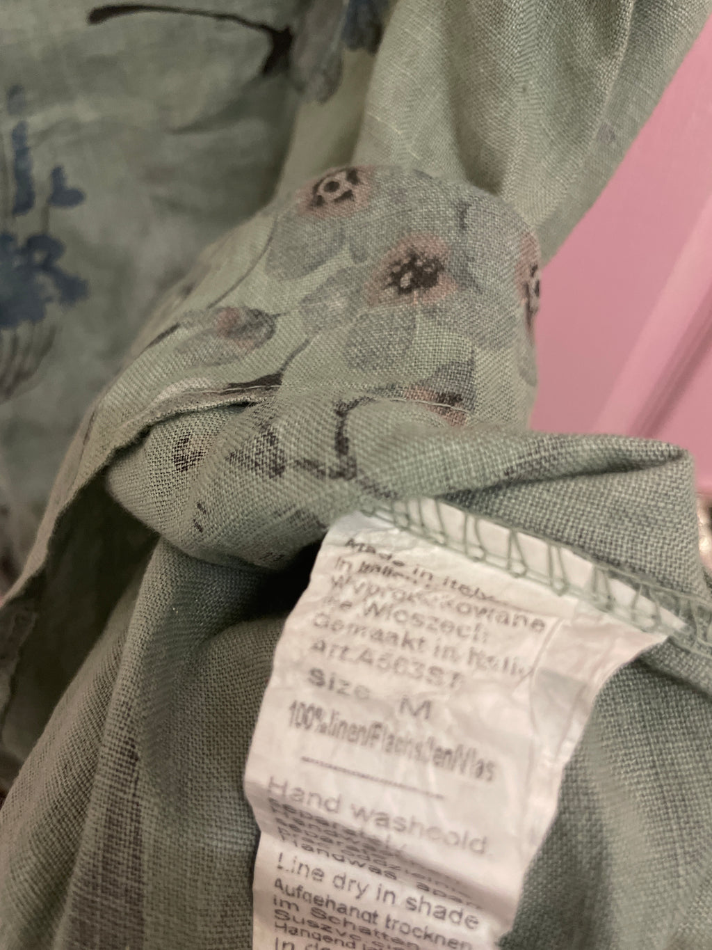 Rubynee Vintage y2k A-line green floral patterned dress size M