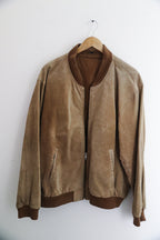 Vintage Suede tan full zip up Xlarge jacket