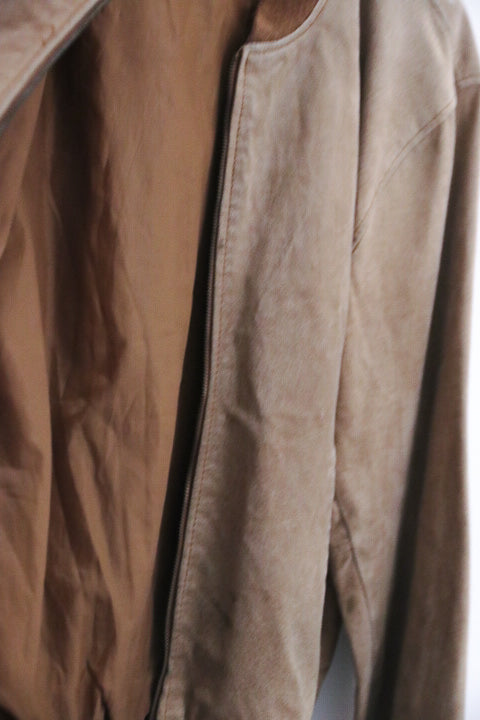 Vintage Suede tan full zip up Xlarge jacket