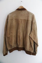 Vintage Suede tan full zip up Xlarge jacket