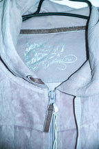 Vintage women Mark & Spencers cream velour full zip hoodie UK18|L27 W20|SKU 6671