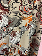 Rubynee Vintage y2k River island all over patterned mustard brown jumpsuit