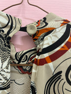 Rubynee Vintage y2k River island all over patterned mustard brown jumpsuit