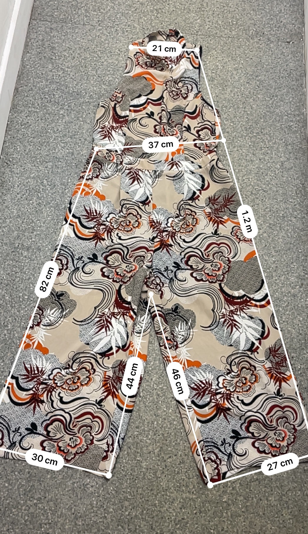 Rubynee Vintage y2k River island all over patterned mustard brown jumpsuit