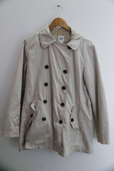 vintage GAP Beige womens medium trench coat