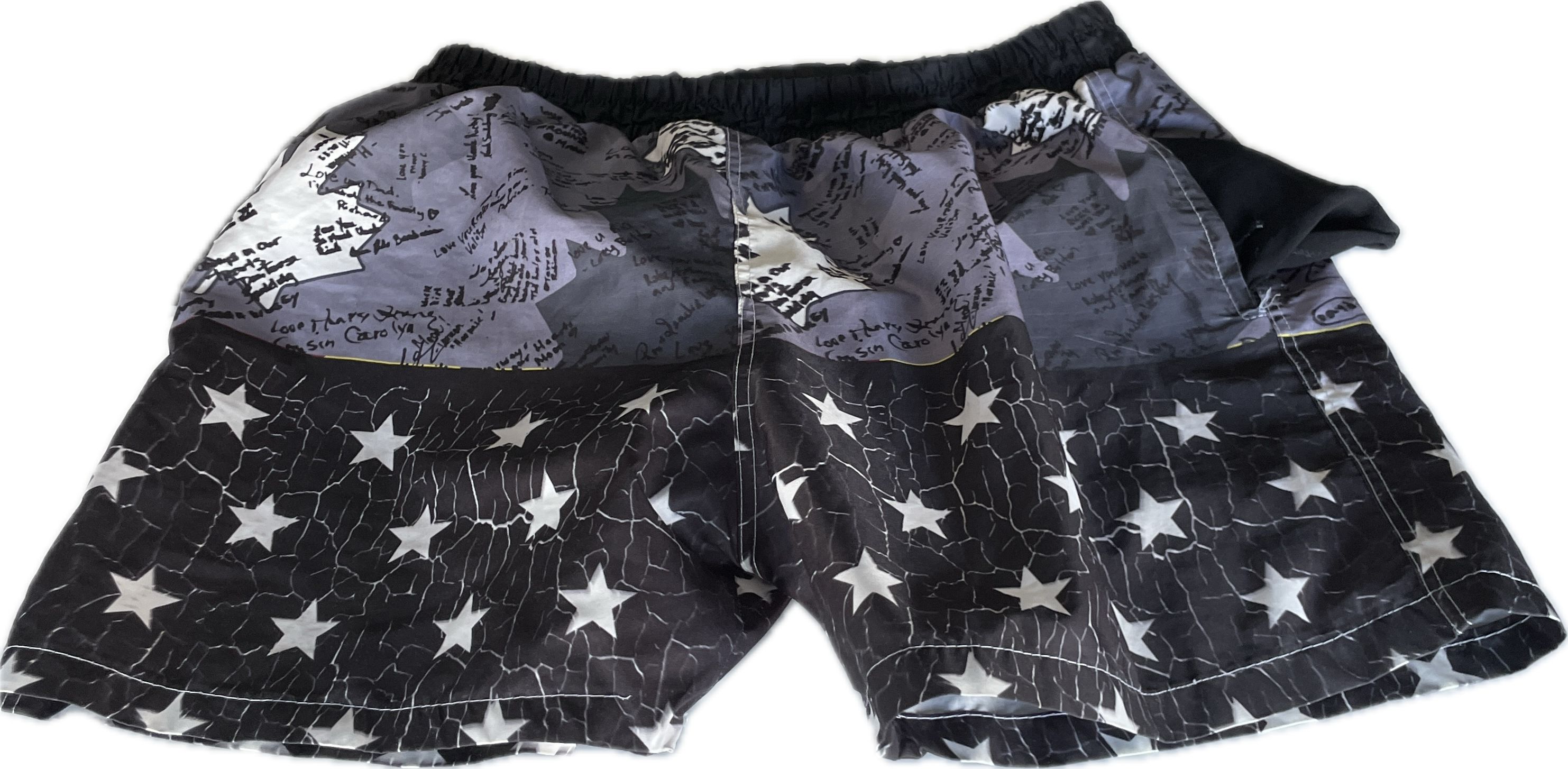 Y2K Camo Streetwear Shorts | Graphic Swim Shorts XXL W28 L5 SKU 5286