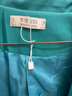 Rubynee Vintage y2k women green trench coat