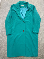 Rubynee Vintage y2k women green trench coat