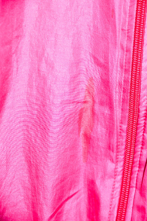 Vintage women Fila pink waterproof nylon polyester zipper windbreaker jacket|L27W21|SKU 6676
