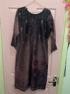 Rubynee Vintage y2k women purple long kurti dress