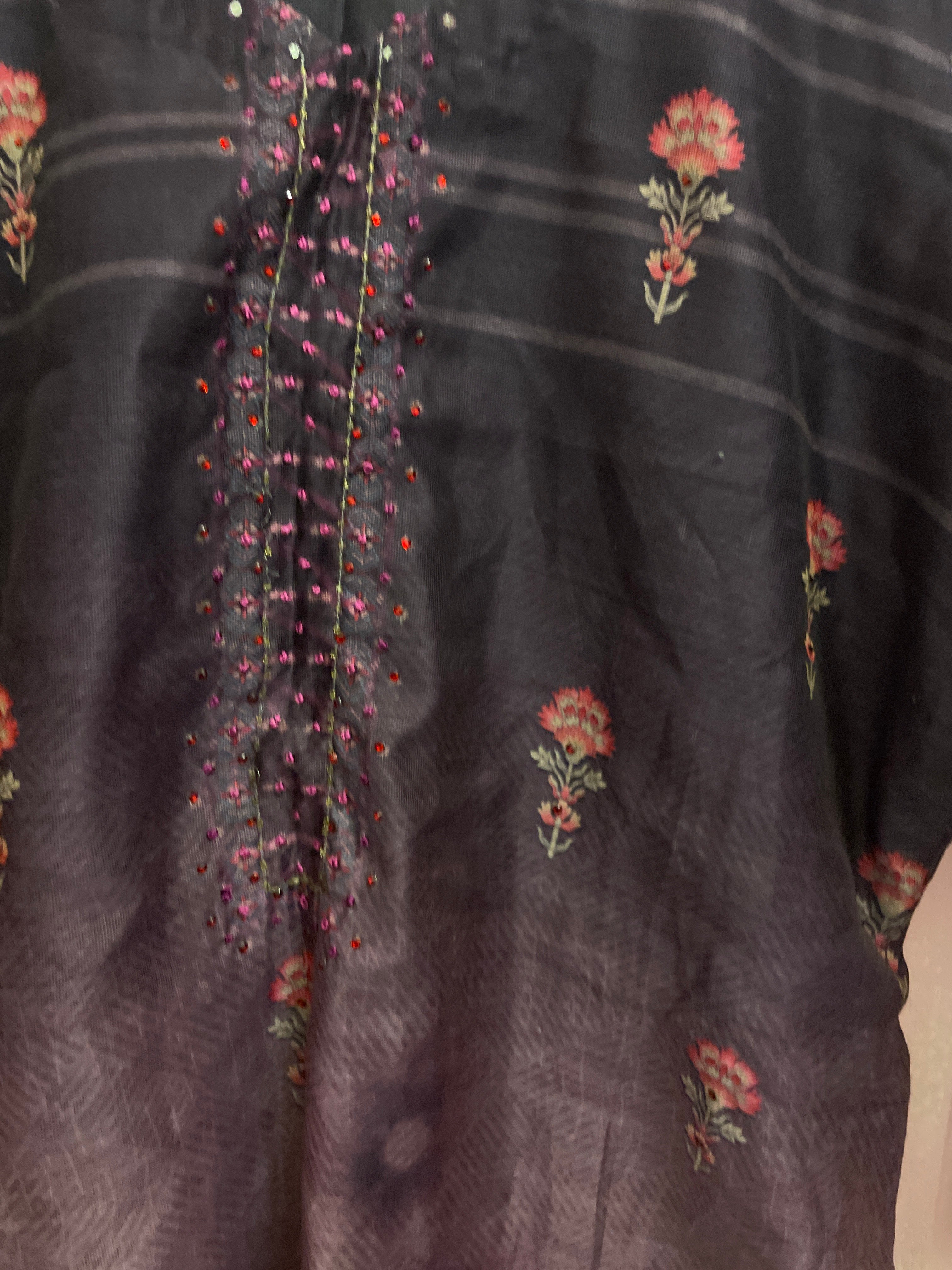 Rubynee Vintage y2k women purple long kurti dress