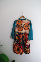 Vintage womens floral print multi midi dress