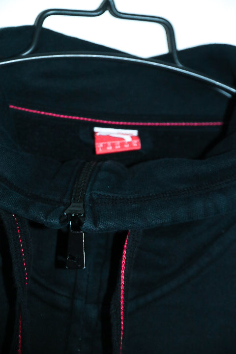 Vintage women puma black high neck zipper track jacket UK 14|L27 W18|SKU 6677