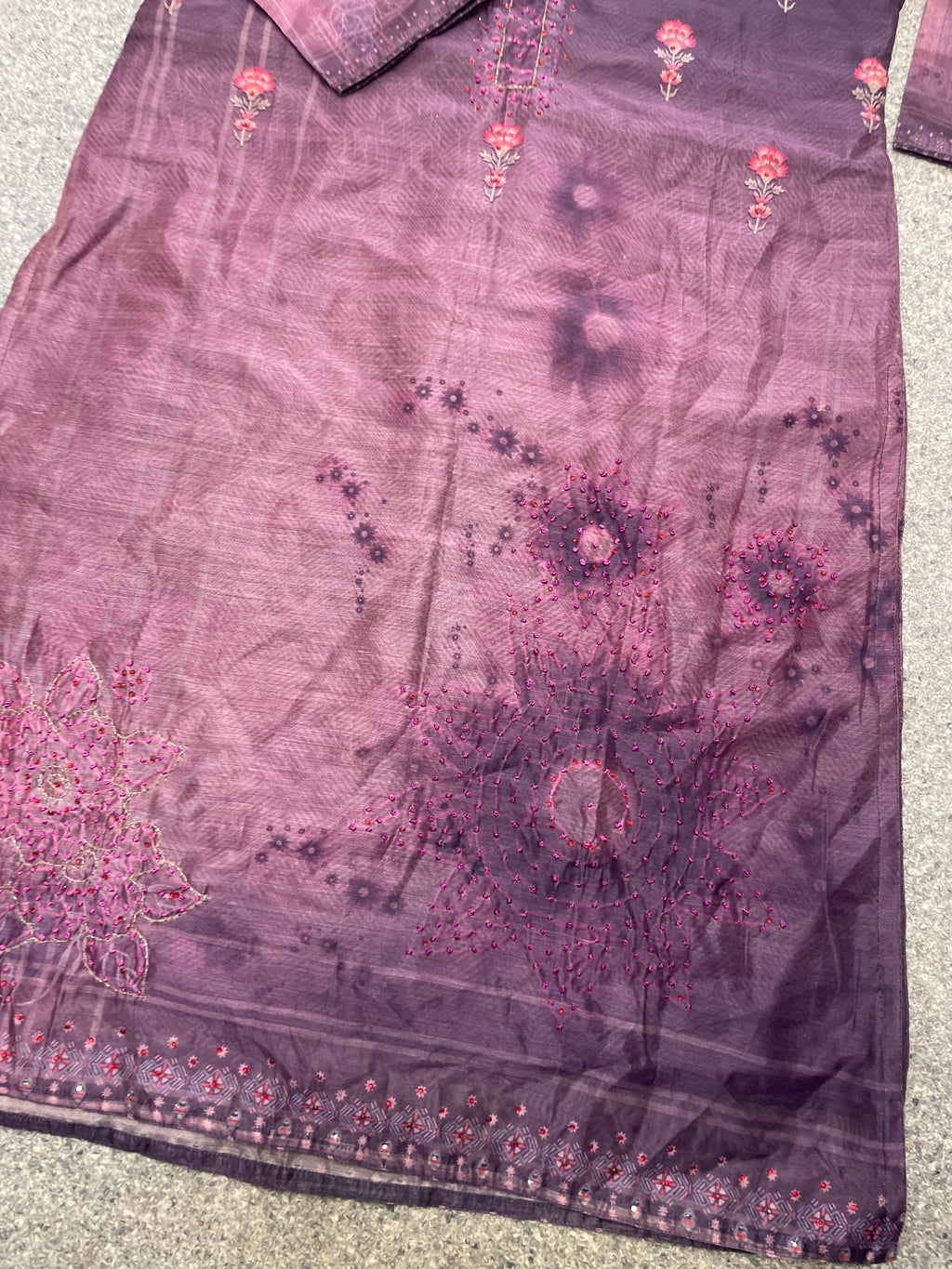 Rubynee Vintage y2k women purple long kurti dress