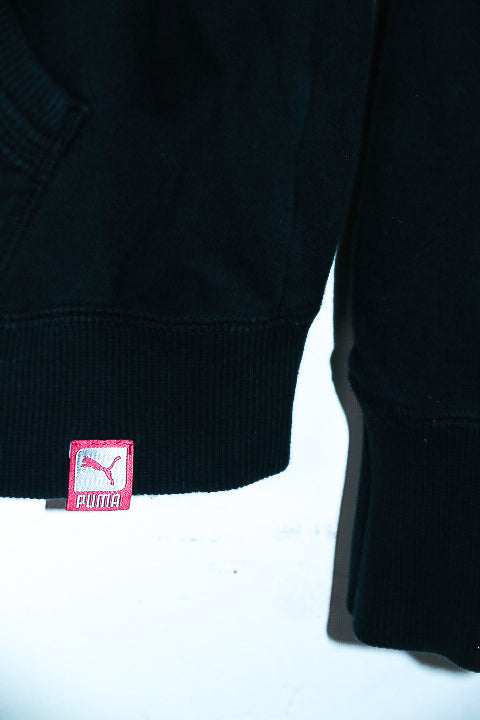 Vintage women puma black high neck zipper track jacket UK 14|L27 W18|SKU 6677