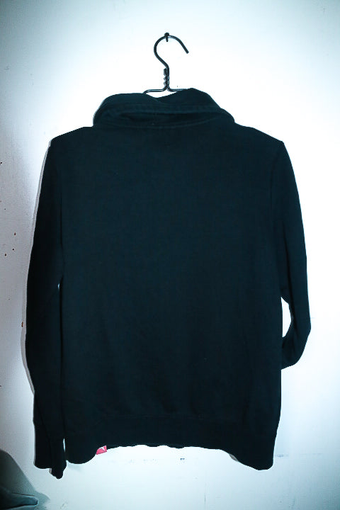 Vintage women puma black high neck zipper track jacket UK 14|L27 W18|SKU 6677