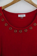 Vintage red large Calvin Klein kneelength Dress