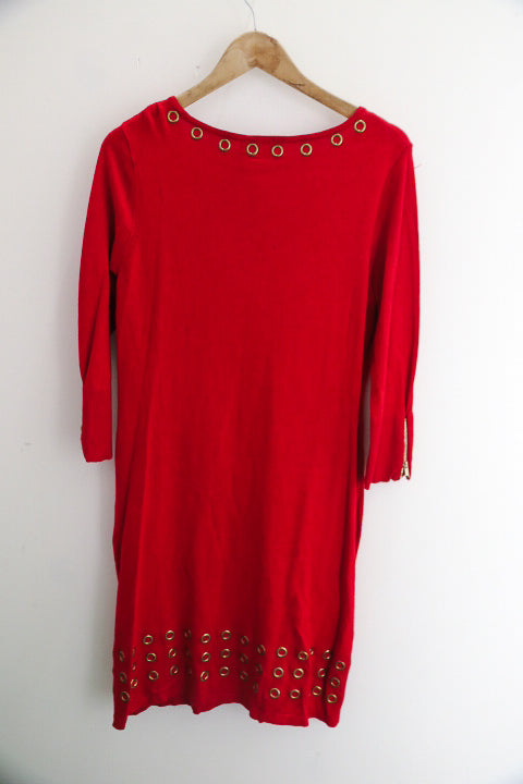 Vintage red large Calvin Klein kneelength Dress