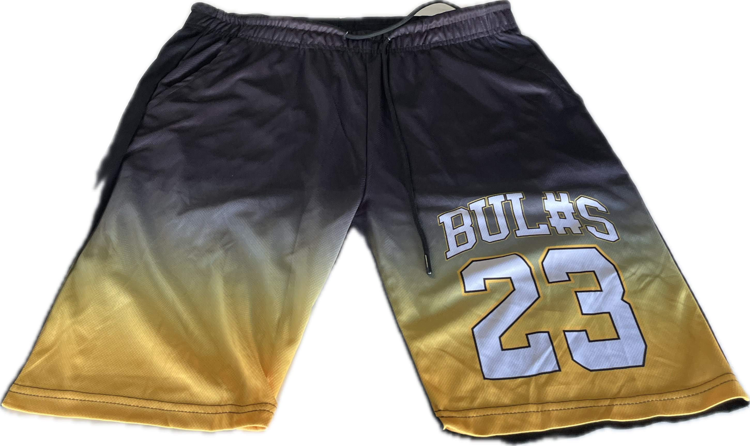 Black and Yellow Basketball Shorts