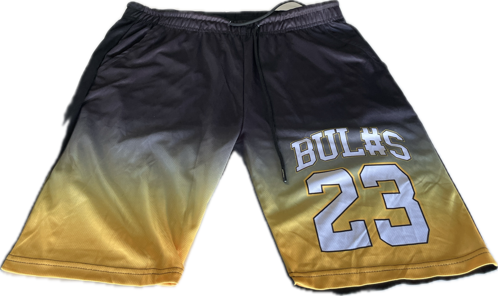 Black and Yellow Basketball Shorts