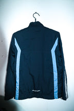 Vintage women Adidas navy fleece zipper high neck polyester track top L/M|L29 W19|SKU 6679