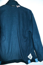 Vintage women Adidas navy fleece zipper high neck polyester track top L/M|L29 W19|SKU 6679