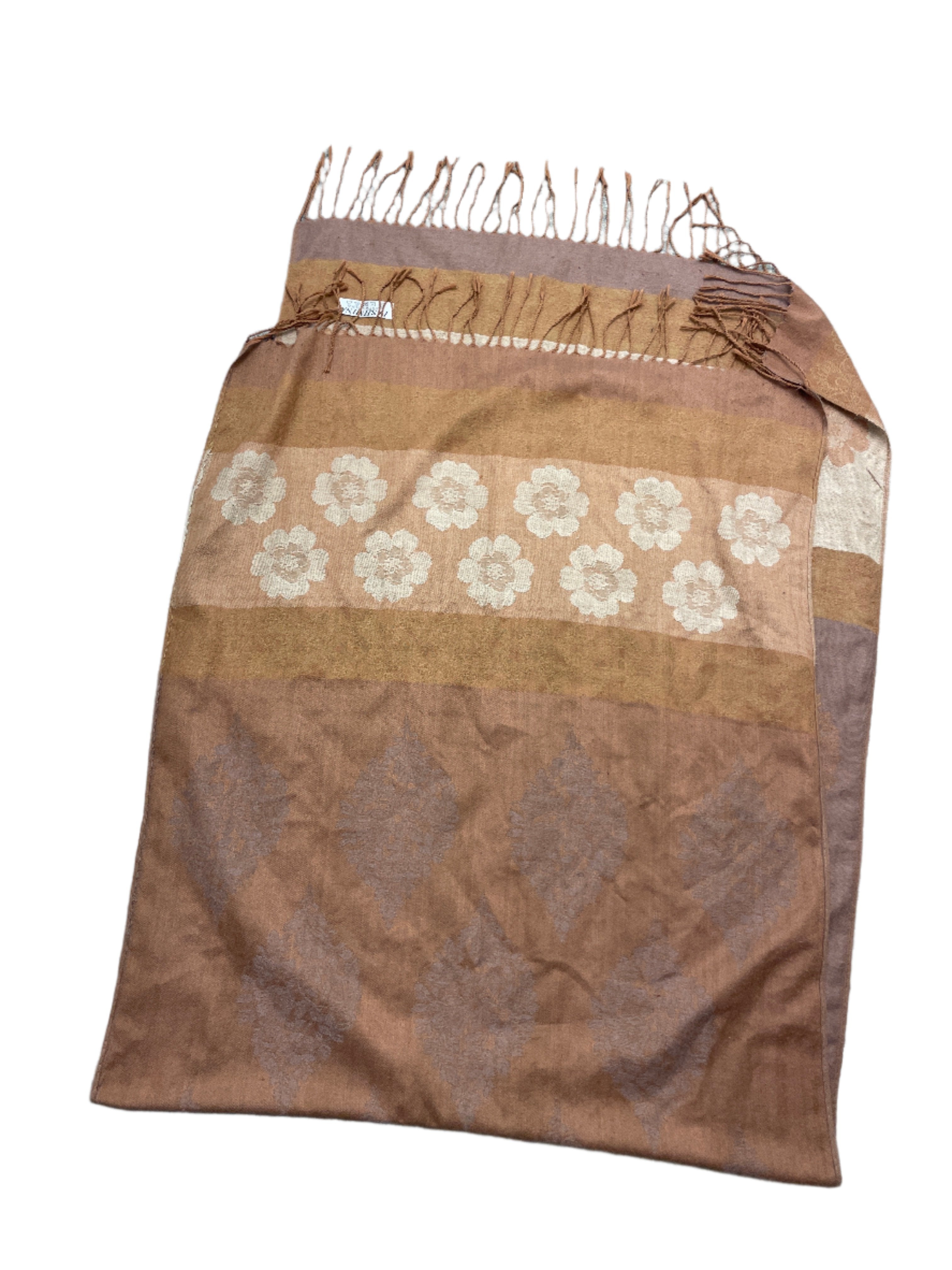 Rubynee Vintage y2k Brown Pashmina printed scarve