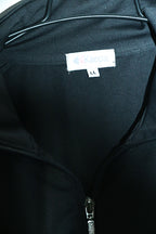 Vintage women Kaepa black full zip high neck cotton polyester track top L|L28 W20|SKU 6680