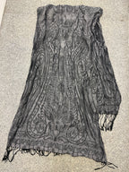 Rubynee Vintage y2k grey patterned women scarf