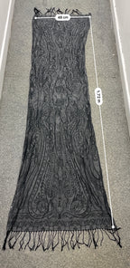 Rubynee Vintage y2k grey patterned women scarf