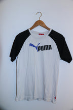 Vintage puma mens white and black small tees