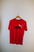 Vintage puma essential red mens small short tees