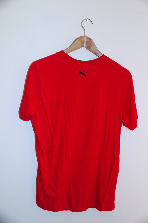 Vintage puma essential red mens small short tees