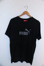 Vintage puma essential black mens large short tees