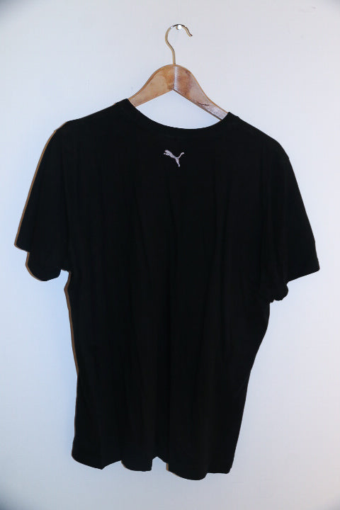 Vintage puma essential black mens large short tees