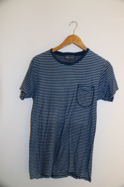 Vintage blue stripped mens small short sleeve tees