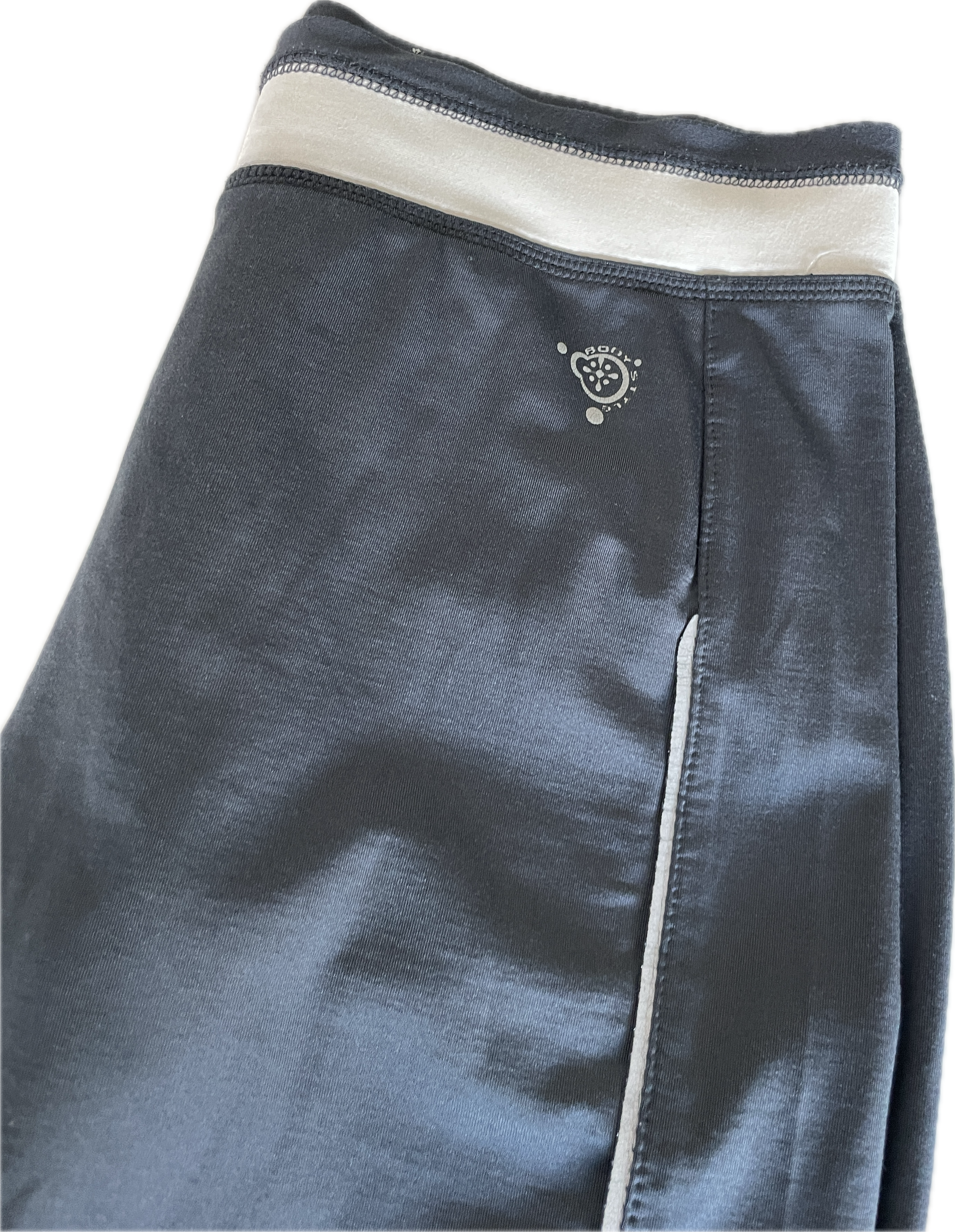 Vintage women's elastic waistband fitted tracksuit bottom in navy W 30 L 29 SKU 5299