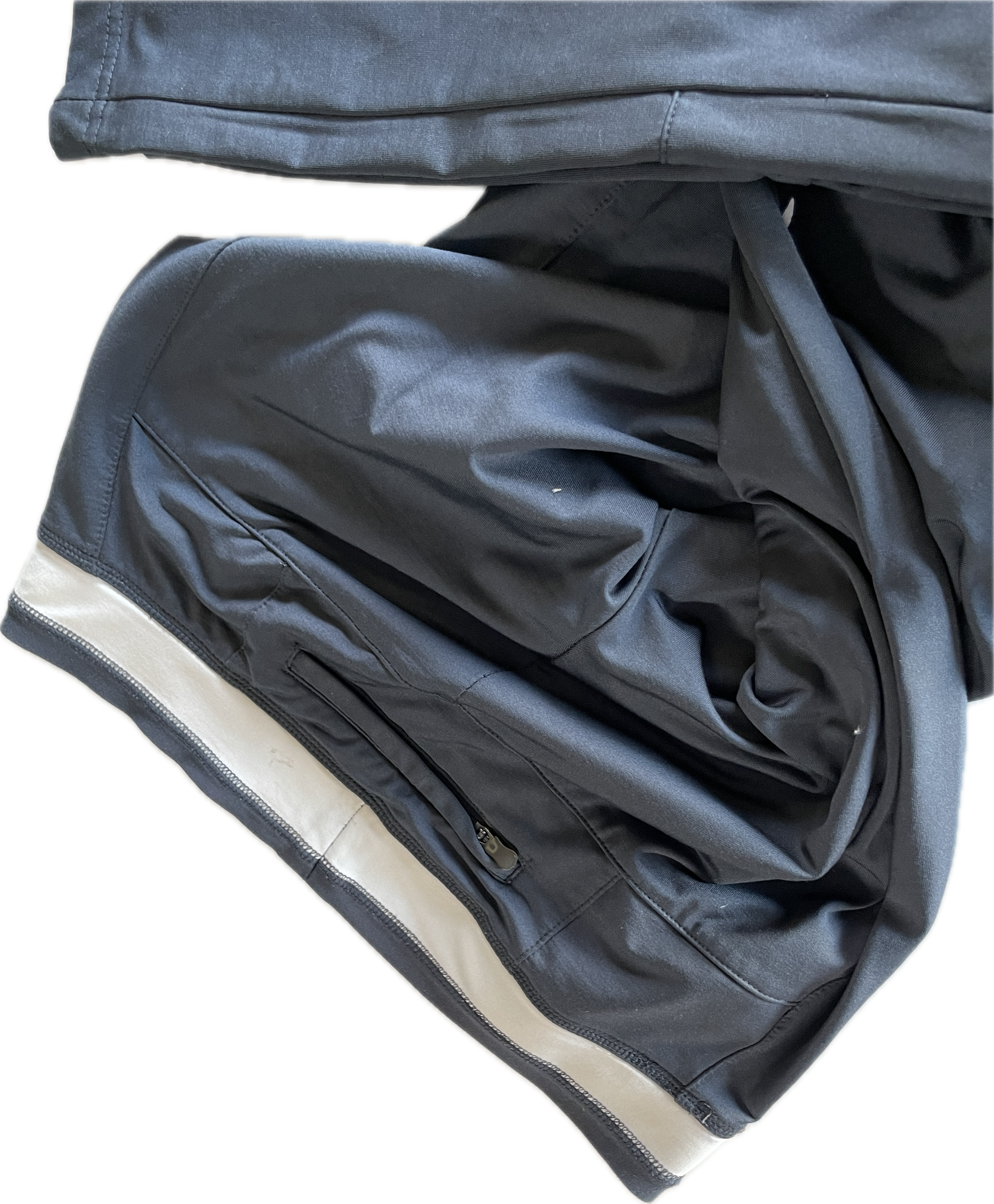 Vintage women's elastic waistband fitted tracksuit bottom in navy W 30 L 29 SKU 5299