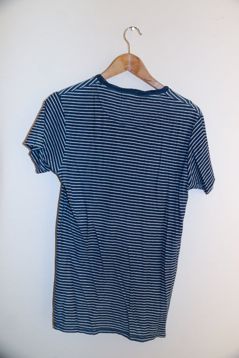 Vintage blue stripped mens small short sleeve tees