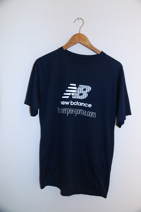 Vintage Blue New Balance Big Logo Nice Design T-shirt medium