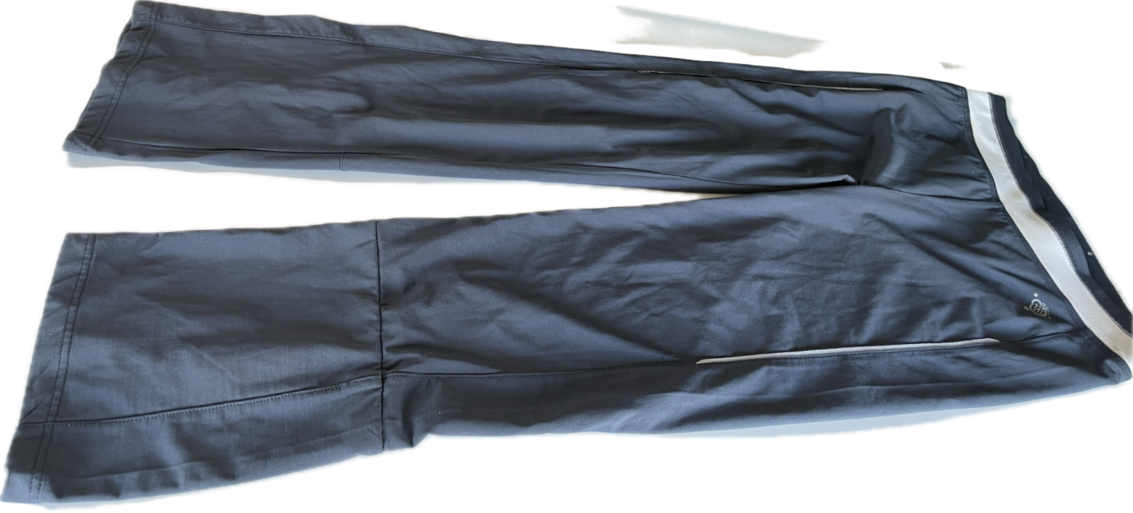 Vintage women's elastic waistband fitted tracksuit bottom in navy W 30 L 29 SKU 5299