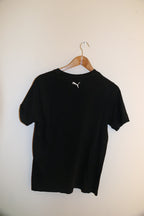 Vintage black puma essential graphics logo mens small tees