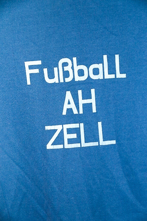 Vintage unisex Adidas football training blue track top in L|L30 W21|SKU 6685