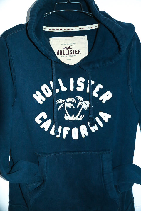 Vintage men Hollister California 90's graphics black hoodie in M|L26 W22|SKU 6687