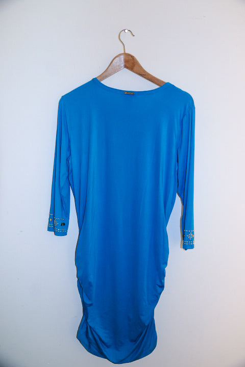 Vintage Micheal Kors blue womens midi dress size M/L