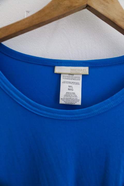 Vintage Micheal Kors blue womens midi dress size M/L