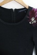 Vintage womens black shoulder french connection wedding dress size 10