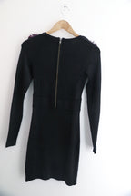 Vintage womens black shoulder french connection wedding dress size 10